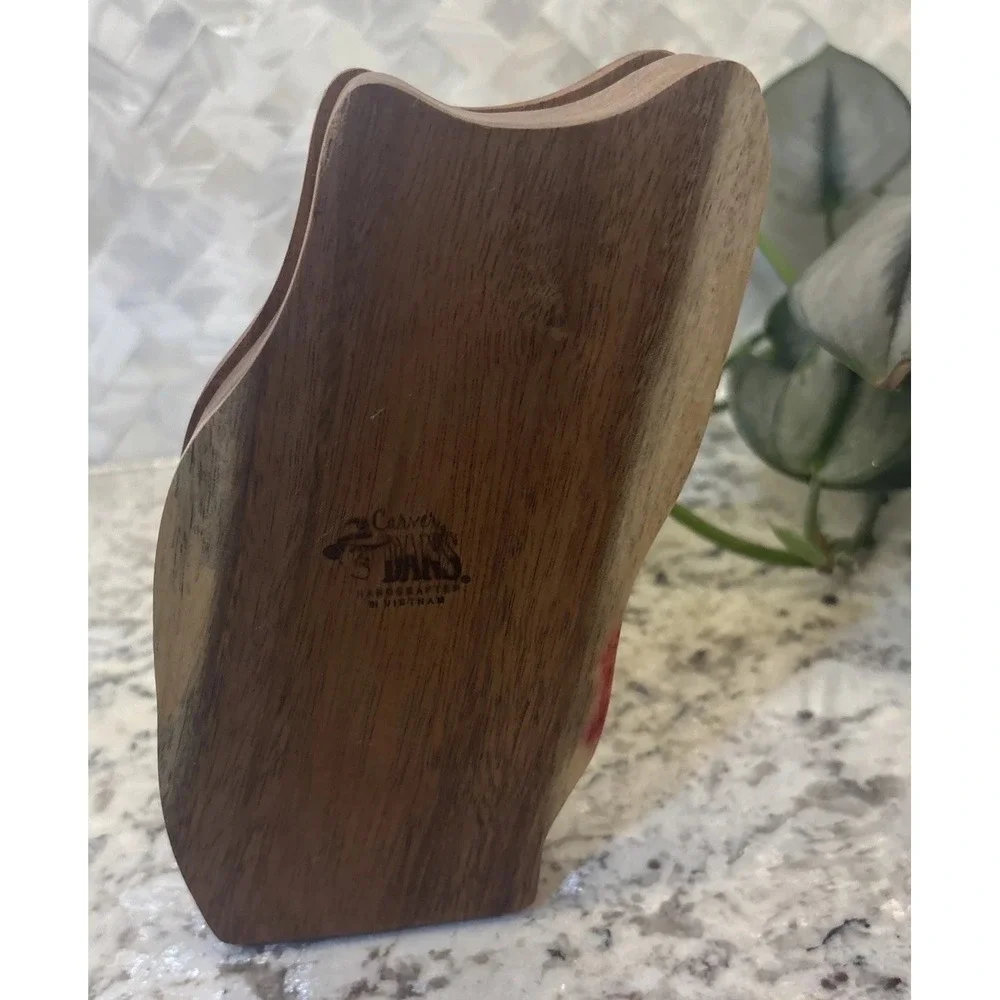 Hand crafted‎ 3D Intarsia Wood Art RACCOON Puzzle Wooden Box Wild Animal